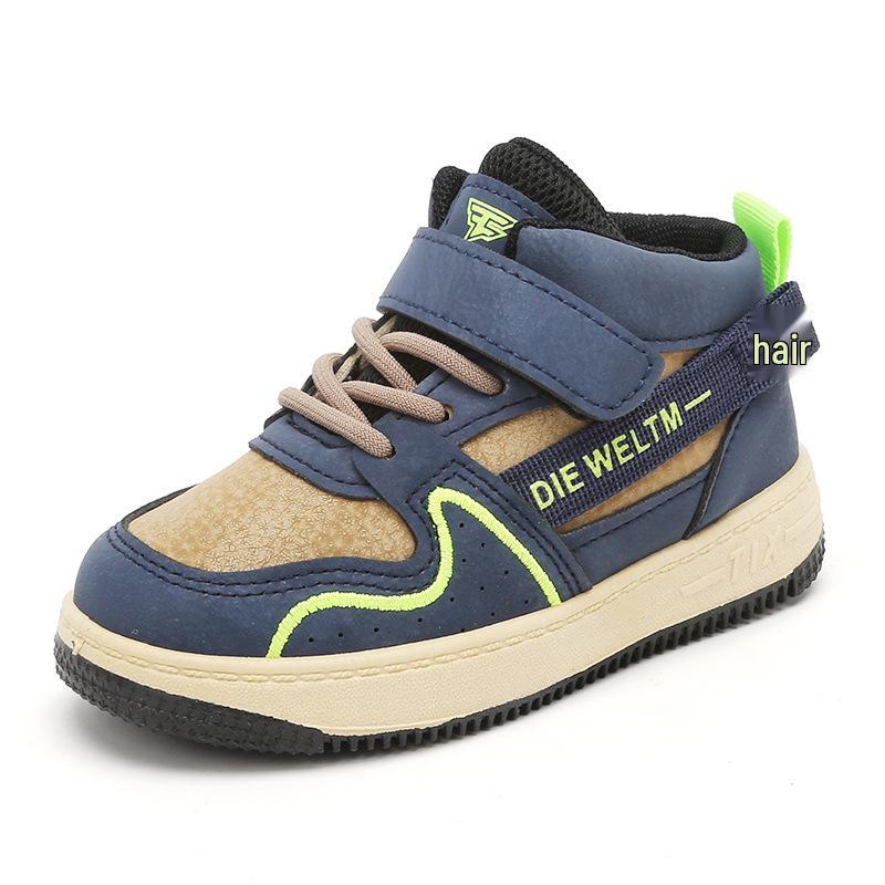 2025 Spring & Fall Kids' High-Top Sneakers: Soft Sole Casual Shoes for Boys & Girls