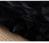Elegant Lace Gold Velvet A-Line Skirt for Women, High Waist with Side and Back Slits, Perfect for Spring-Winter 2026
