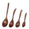 Japanese Wooden Spoon Wood Tableware Spoon Anti-Scald Tea Coffee Stirring Spoons Cooking Utensils for Kitchen Tool Soup Teaspoon