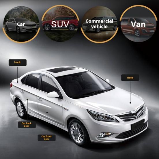 1 Roll Car Door Sealing Strip Noise Reduction Windproof Water-Resistant Self Adhesive Strong Stickiness Easy To Install Auto Door Rubber Seal Strip