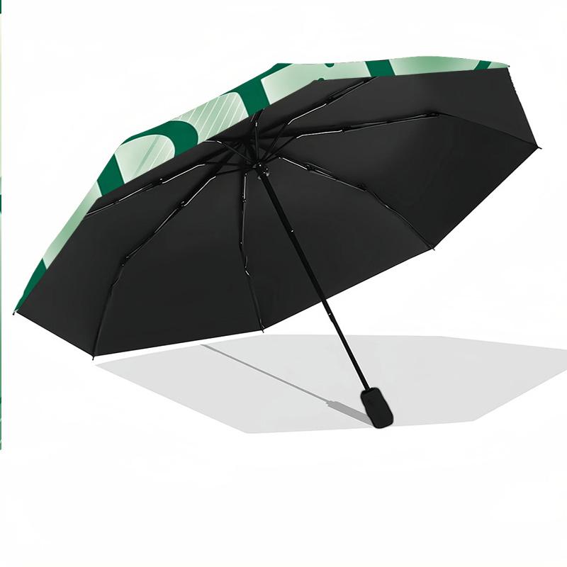 Ireland Rugby Print Auto 8?Ribs Folding Umbrella Wind Resistant Lightweight Automatic Umbrella For Daily Travel