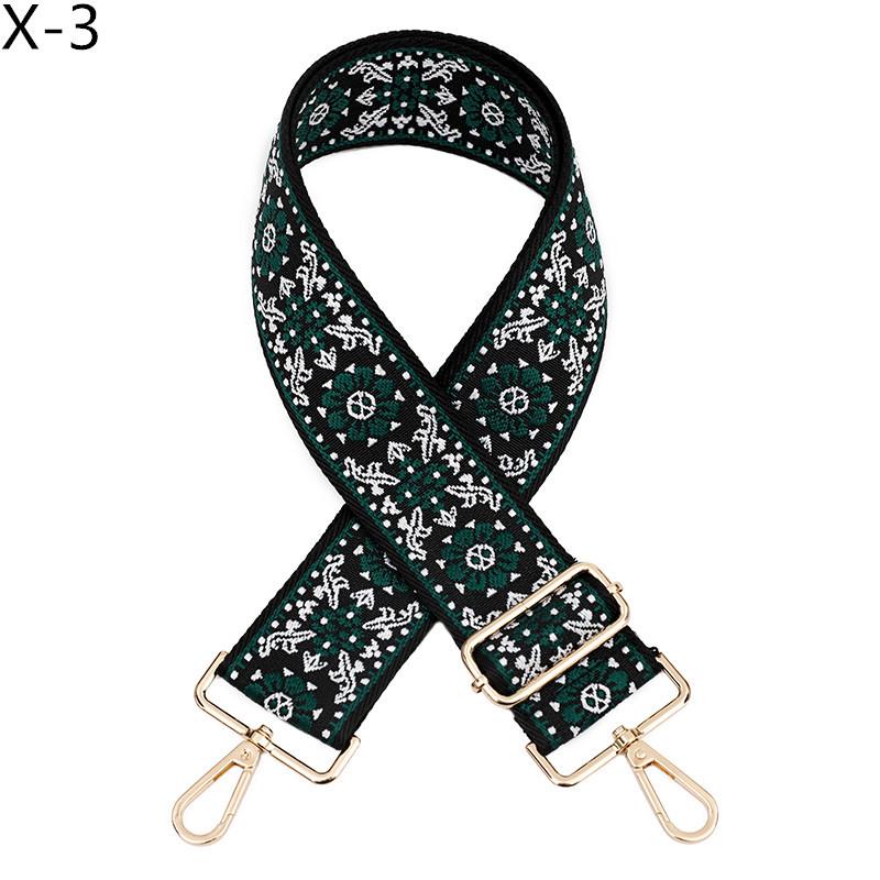 Nastavitelný žakárový ramenní popruh v etnickém stylu pro dámské crossbody tašky
