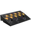 Rubber Curb Ramp 4.25" Rise Height Sidewalk Curb Ramp, 11.8" Width 19.7" Length Driveway Ramp for Curb, 15T Heavy Duty Rubber Ramp for Forklifts,