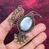 Black Mother Of Pearl Pendant Bird Pendant Copper Wire Wrapped Gemstone Jewelry