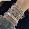 100% Massief 925 Zilver Retro Armband voor Dames Heren Vintage Handgemaakt Bloemenpatroon Armband Verjaardagscadeau