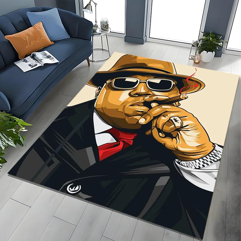 Tupac 2pac Rapper Eminem Hip Hop Rap God Art Rug for Bedroom Living Room Sofa Home Doormat Decor, Large Kids Non-slip Floor Mat