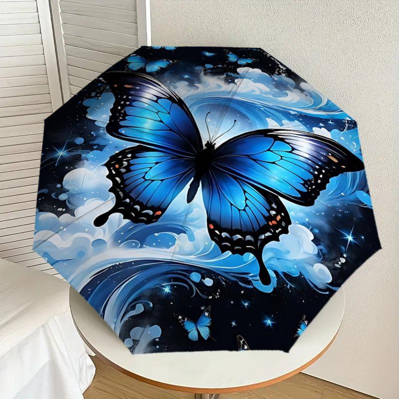 1PC Butterfly Water Automatic Open/Close Umbrella with Windproof, 8-Rib Sturdy Canopy, Durable Ribs, Fashionable Design,1287A