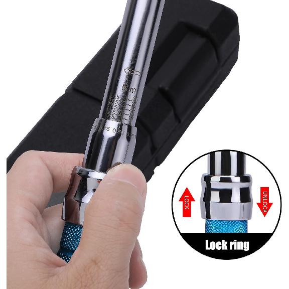 COTOUXKER Adjustable Torque Wrench, 5 to 30 Nm 30mm Open End Torque Wrench with Click and Changeable Head for Hvac Mini Split and Refrigeration