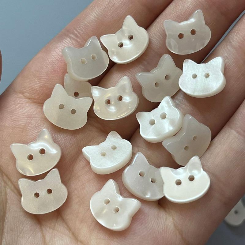 10pcs Black Kitten Buttons Cute Cat Shaped Novelty Buttons for DIY Crafts Childrens Clothing Decoration Apparel Sewing Supplies