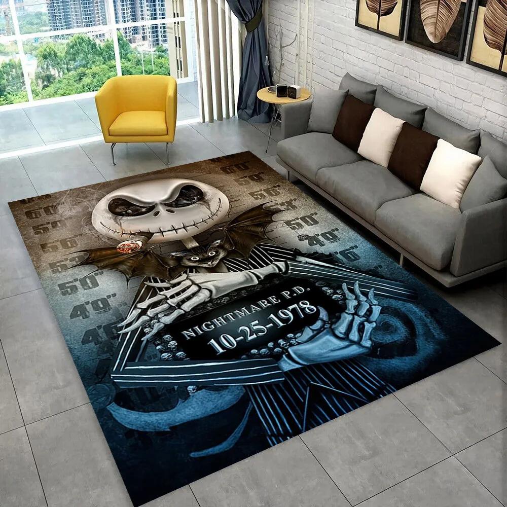 2025 New Christmas Cartoon The Nightmare Before Gift Carpet Rug for Bedroom Living Room Home Sofa Decoration,kid Decor Floor Mat