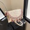 Woven Trendy Crossbody Bag For Women Soft Polyester Material Small Daily Accessory