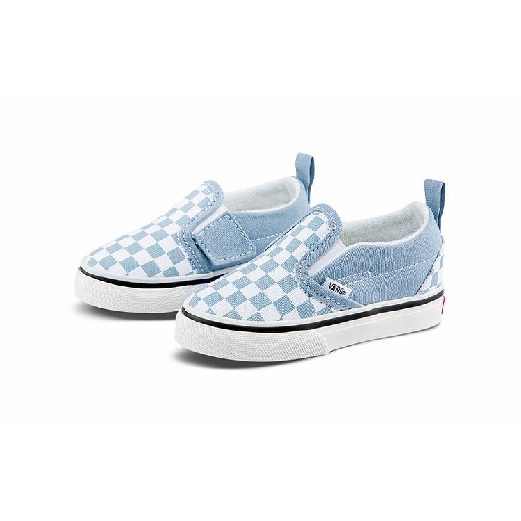 Vans Checkerboard Casual Low Top Skateboard Shoes Milk Blue Infant And Toddler VN0A5EFKBD2