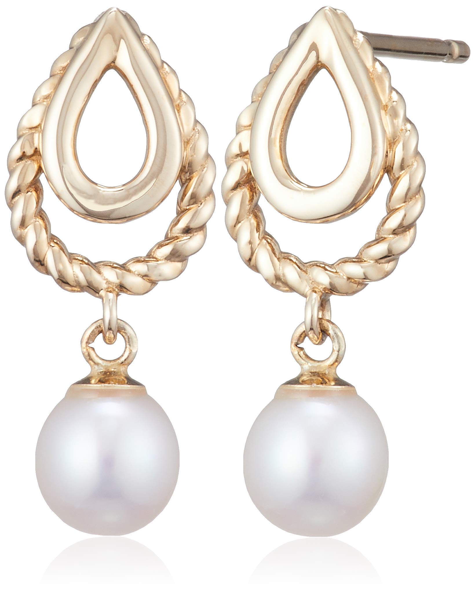 

Wisp K10 Yellow Gold Earrings with Akoya Pearls [WISP] (3.5-4mm) (FPRWP22758)