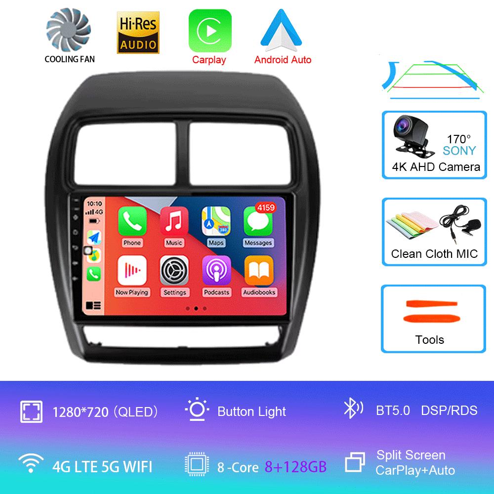 For Mitsubishi ASX 1 2016 2017 2018 2019 2020 - 2022 Android 14 Car Radio Player DSP Carplay 8G 256G Stereo No 2 Din DVD Screen