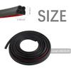 32.8Ft Car Door Weather Stripping, B-Shape Double Layer Rubber Seal Strip, Soundproof & Self Adhesive Automotive Weather Stripping, Car Accessories