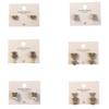Autumn Winter Earrings Coffee Colored Flocking Bear Earrings Sweet Cartoon Style Ear Studs Suitable for Trendy Women