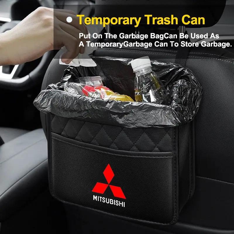 Car Storage Bag Multi-function Seat Back Storage Pocket Suspension For Mitsubishi Lancer 10 9 Ex Evo ASX L200 Colt Pajero Sport