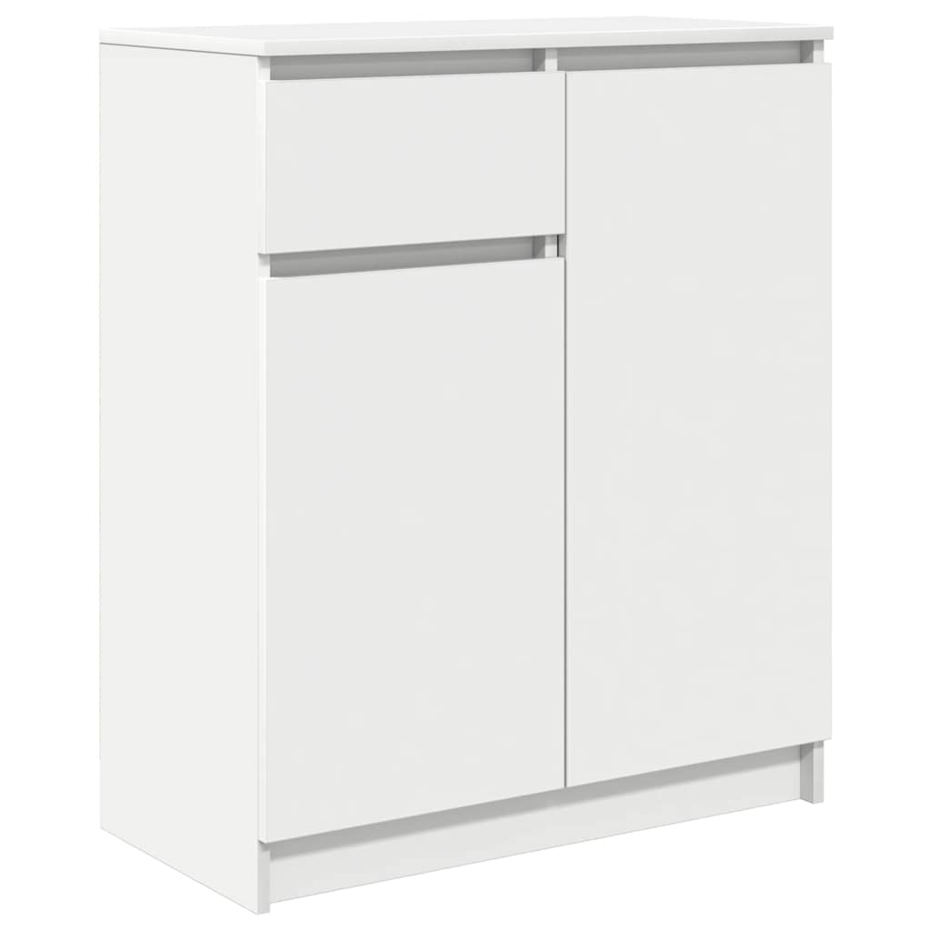 White Sideboard with Drawer 71 X 35 X 84 Cm Particleboard