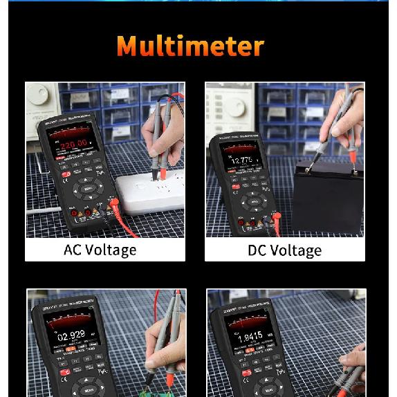 ZOYI ZT-706S 3-in-1 Automotive Oscilloscope Multimeter, True RMS with Waveform Generator, for Vehicle Repair and Electr