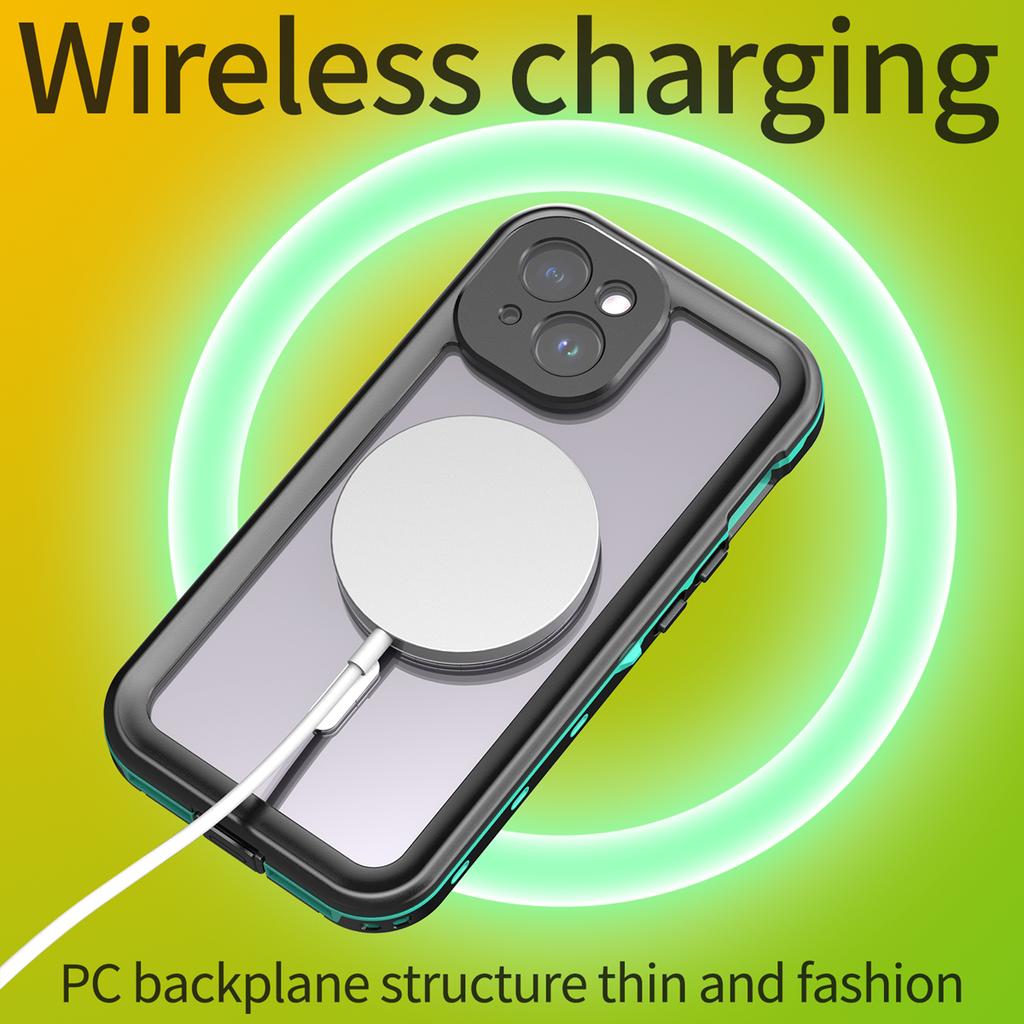 Custodia Impermeabile IP68 per iPhone 17 16 15 14 13 Pro Max Ricarica Wireless Supporto MagSafe Antipolvere Antiurto Protezione Completa a 360°