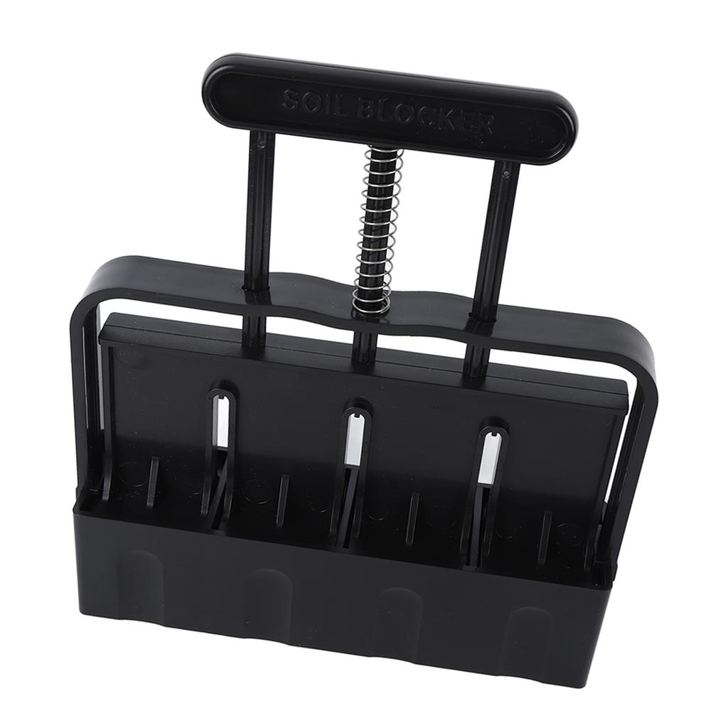 Soil Block Maker with Comfortable Handel ABS 4 Cell Soil Blocking Tool for Seed Starting Germination