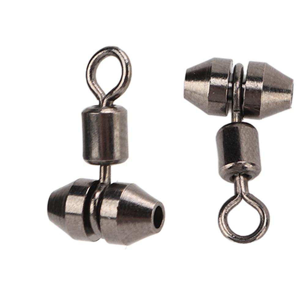 10pcs T Turn Fishing Connectors Mental Fishing Rolling Swivel Triple Swivel  Cross Line Fishing
