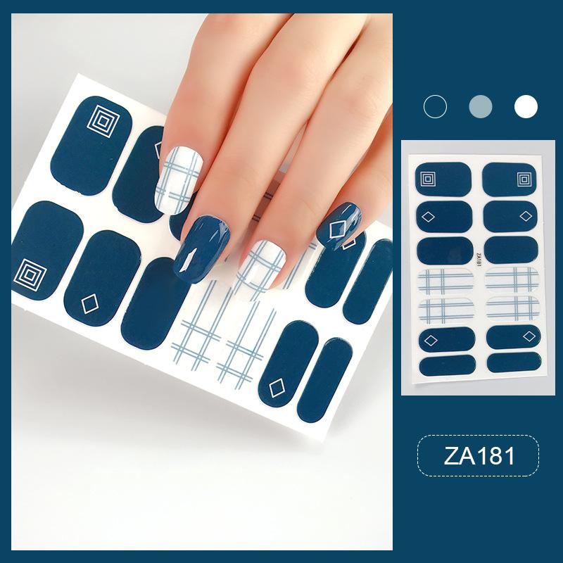ZA Nail Sticker Full Nail Patch Nail Varnish Film Hand Nail Sticker Nail Tool Long-lasting Waterproof
