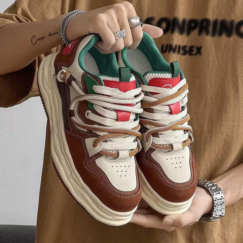 

Мужские осенне-зимние ретро кроссовки на платформе - Модные повседневные туфли для пар с увеличением роста 40 коричневый