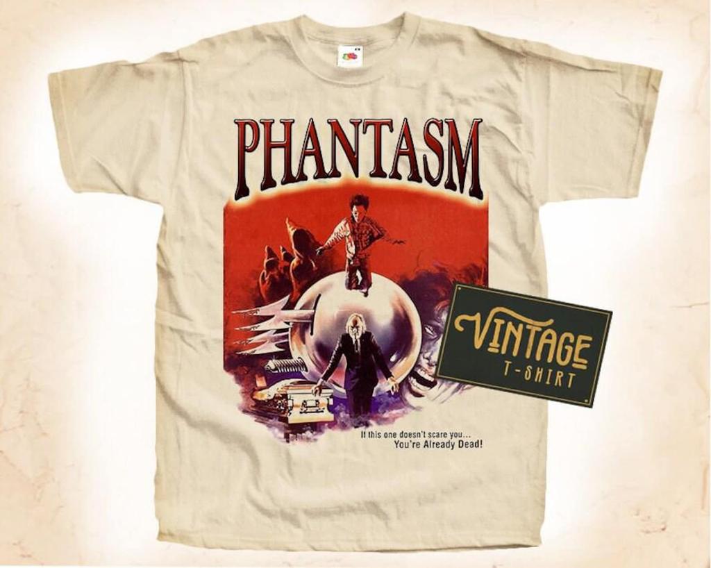 Phantasm V1 T shirt Tee Natural Vintage Cotton Movie Poster Beige All Sizes S M L XL 2X 3X 4X 5X