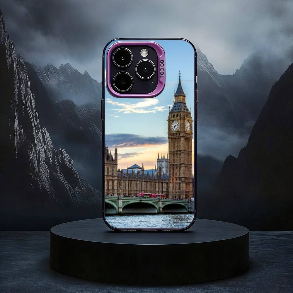L-London B-Big B-Ben Black Candy silver phone case Phone Case For iPhone17,16,15,14,13,12,11 Plus,Pro Max