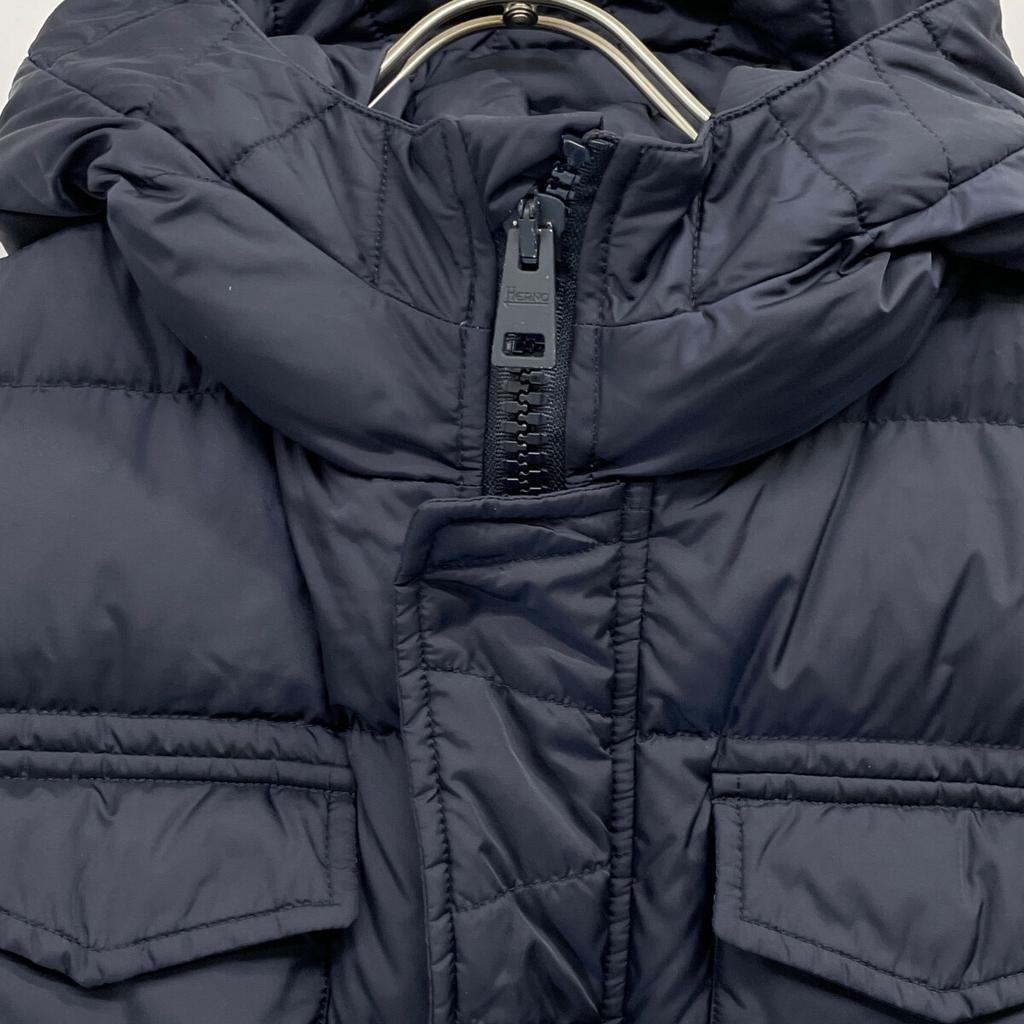 HERNO PI0191U 12004Z Navy POLAR-TECH Down Coat coat 44 NavyUsed