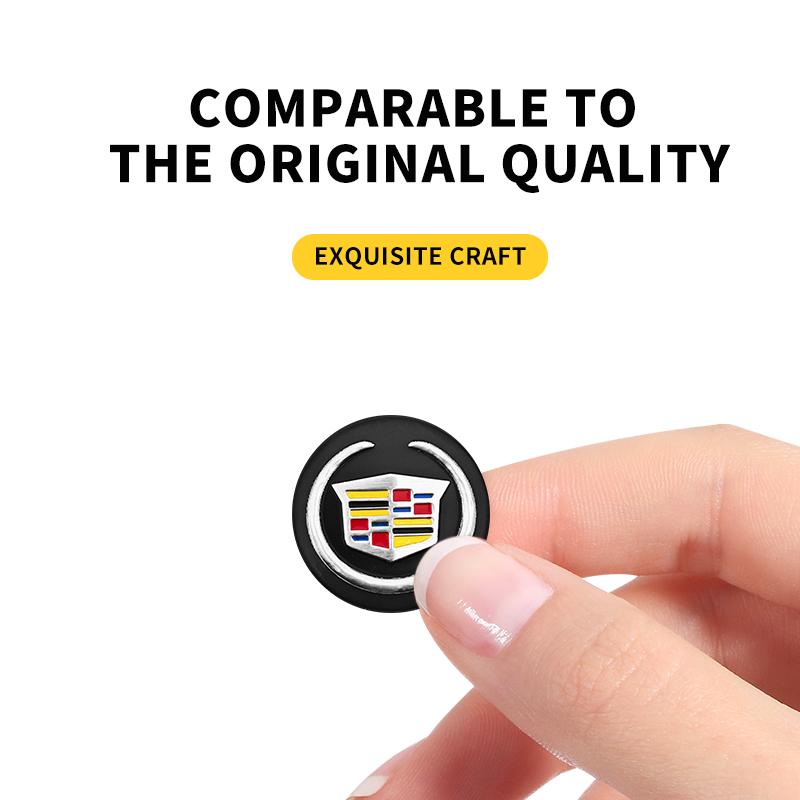 21mm/25mm Car Emblem Insignia Aluminum sticker Key Logo For Cadillac Escalade CTS ATS BLS XLR XTS STS XT4 CT4 XT5 CT5 XT6 CT6