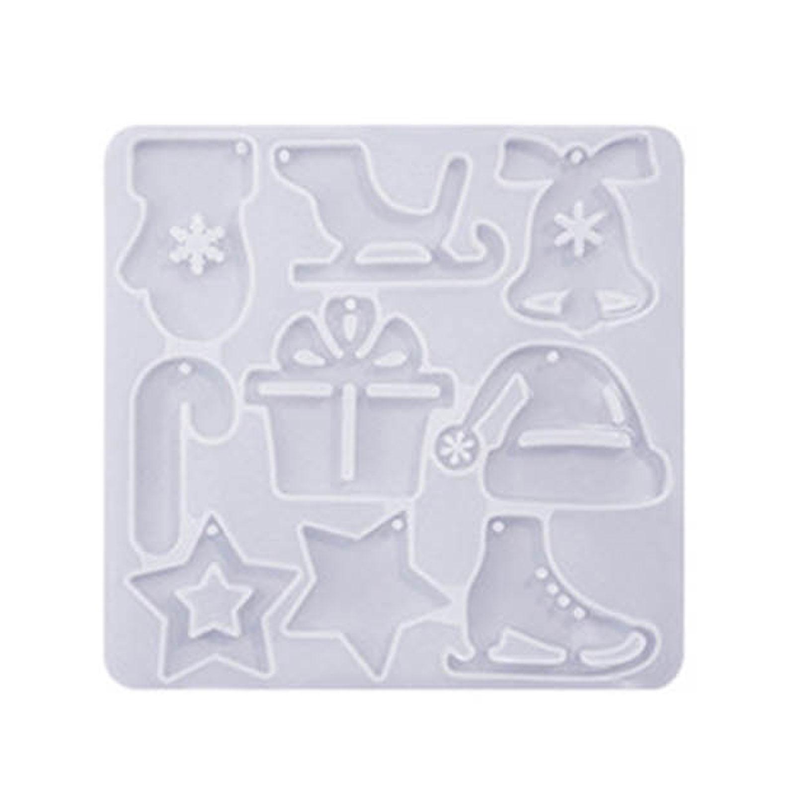 

Форма для ювелірних виробів Силіконова форма для смоли Різдвяна форма для епоксидної смоли для підвіски, сережок, намиста, виготовлення ювелірних виробів, DIY ремесла T5