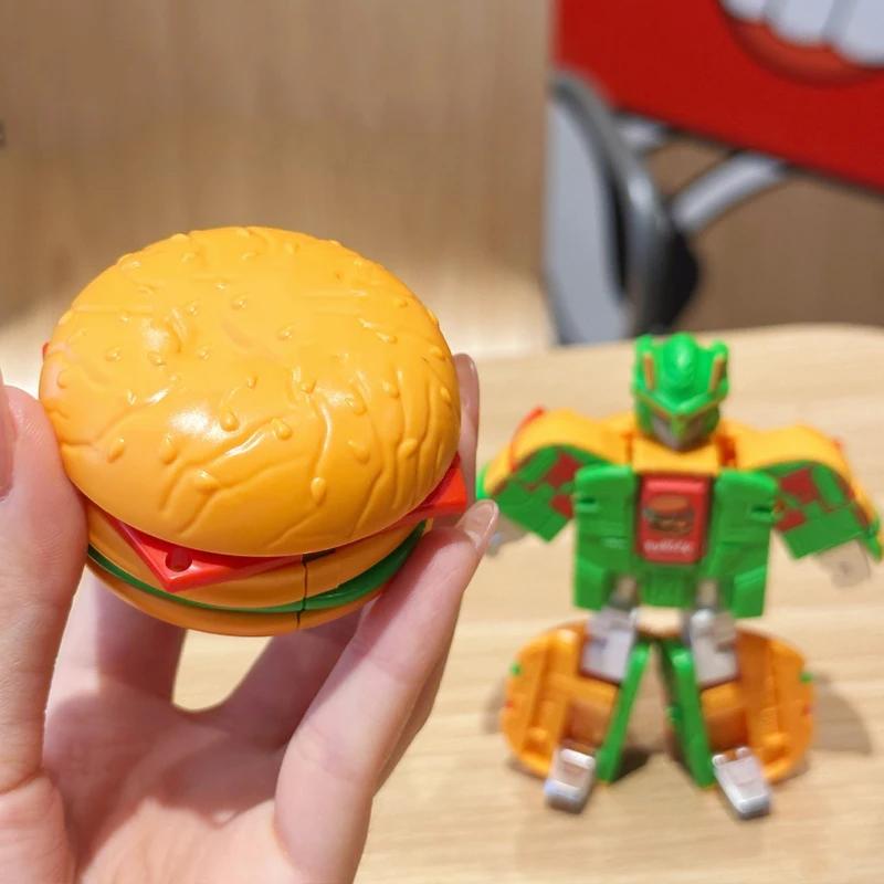 Transform Mech Model Plaything Dual Form Transform Robot Plaything Simulation Ice Cream, Fries, Burger Play House Children'S Surprise Present