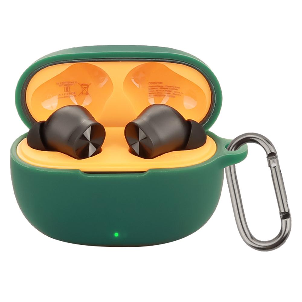Pro Realme Buds T200x Ochranné pouzdro Bluetooth-kompatibilní sluchátka Silikonový kryt s háčkem