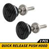 2PCS Carbon Fiber Pattern Push Button Bumper Hood Bonnet Quick Release Latch Kit