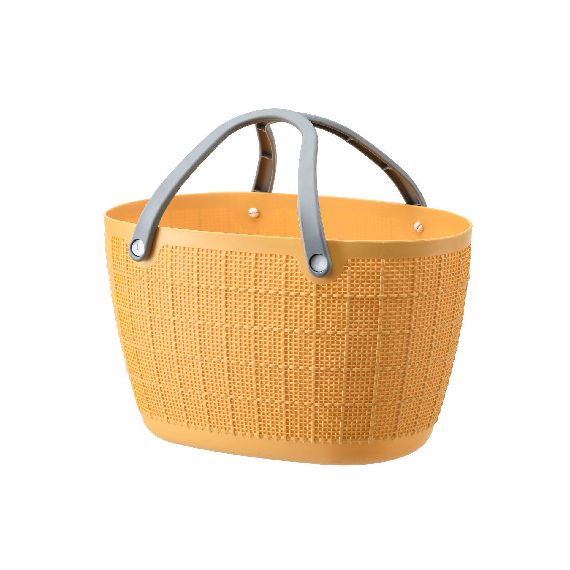 

Extra Large Bamboo Woven Handbag and Cup Sleeve for Shopping and Picnics Small 8072 жёлтый