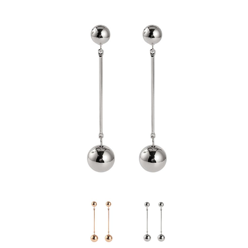 Stylish Tassel Ball Pendants Women Alloy Earring Ear Stud Jewelry Gifts