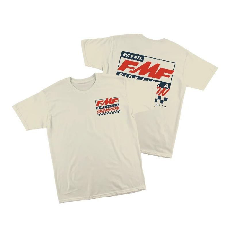 

2025 Men s T-shirt Women s RULE # 73 TEE FMF Racing T-shirt Cotton Retro Short Sleeved T-shirt Men s Top Street Wear T-shirt S чёрный