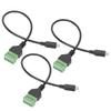 3pcs Micro USB 5 Pin Male To 5 Pin Screw with Shield Solderless Terminal Plug Adapter Cable