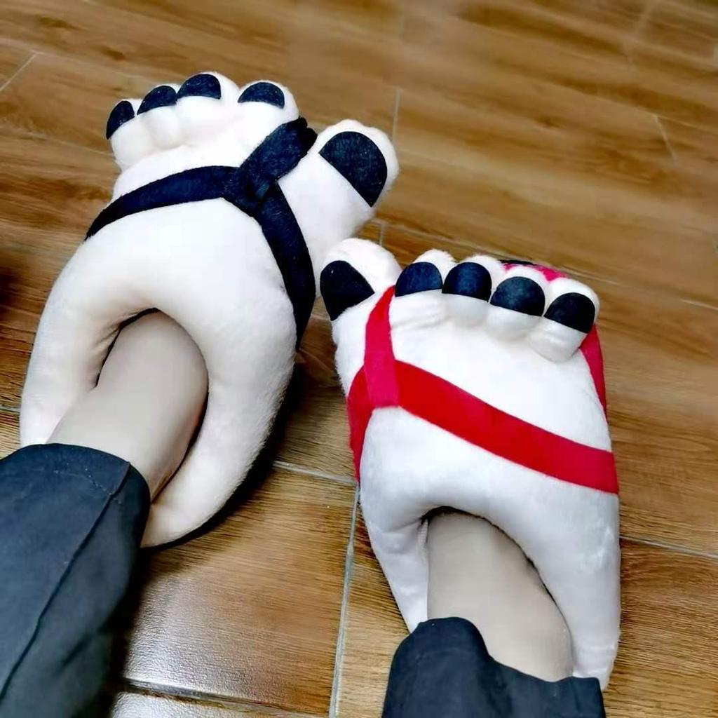 Pantofole Invernali in Cotone Cartoon a Cinque Dita con Suola Spessa per Uomo e Donna