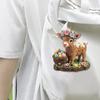 Porte-clés lapin de Pâques dessin animé veau lapin pendentif breloque de sac acrylique rétroviseur de voiture décoration cadeau pour la Saint-Valentin Pâques