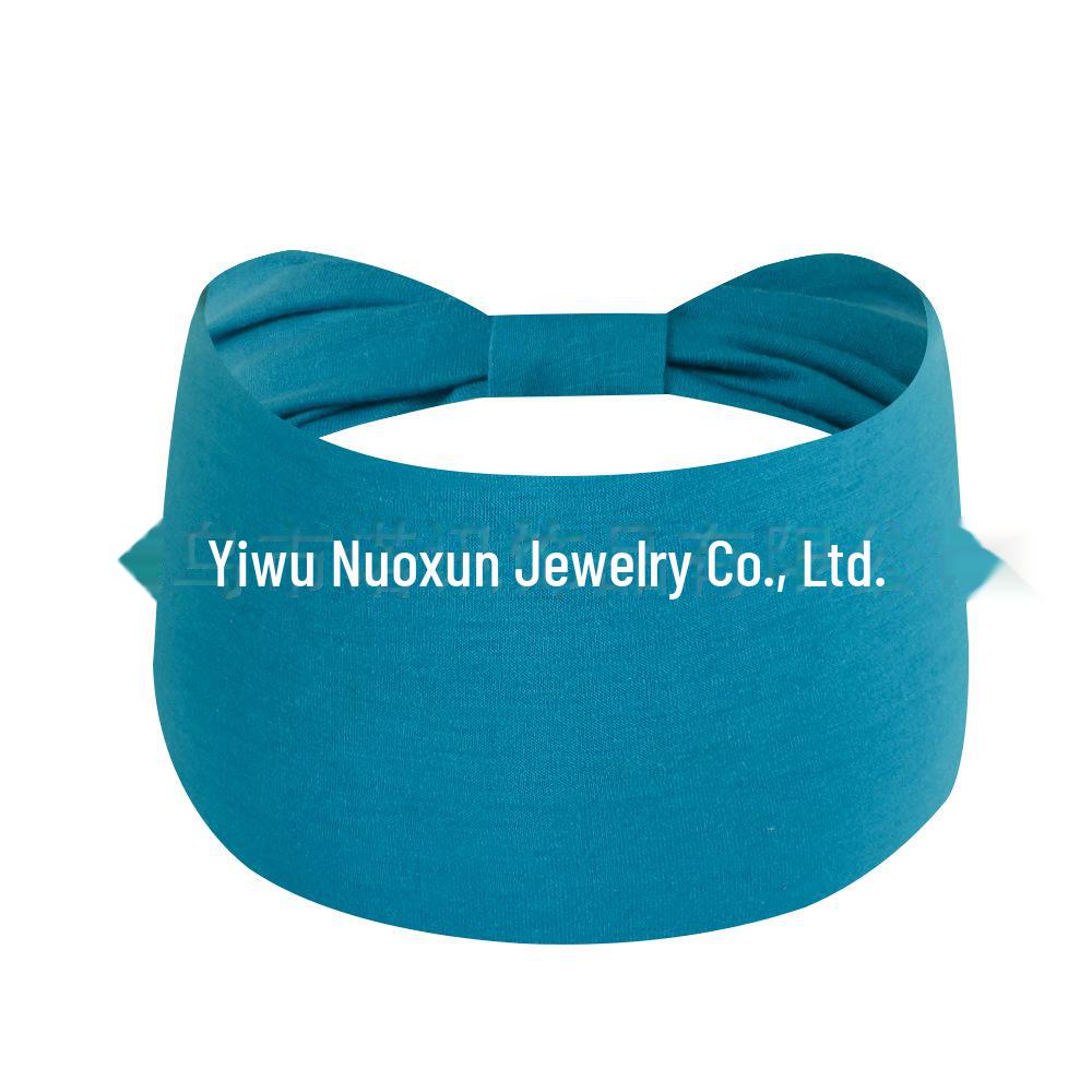 Elastic Wide Side Sports Headband: European & American Style, Sweat-Absorbing, Fashionable Hair Accessories