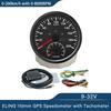 ELING Car 110mm GPS Speedometer 0-120K 0-200K 0-120M 0-160M with 8000RPM Tachometer with Red Backlight for Yacht Trucks 12V 24V