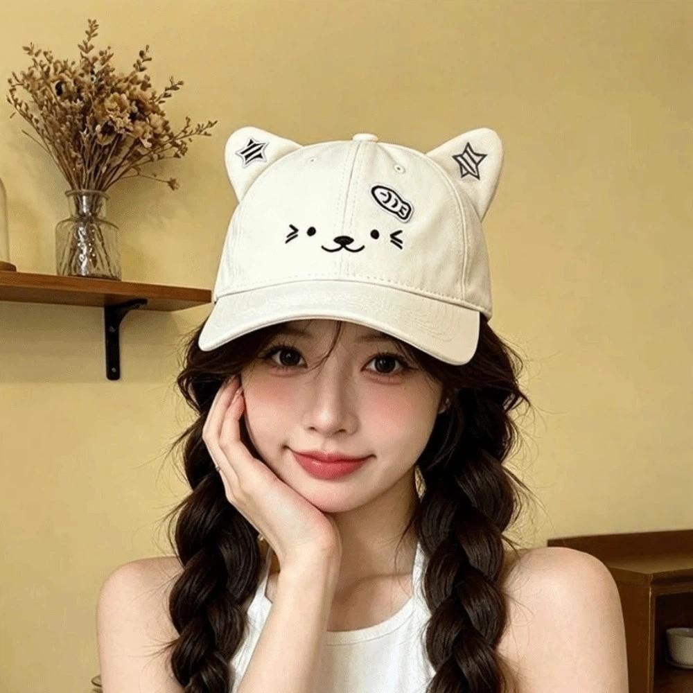 UV Protection Baseball Cap Cat Ears Duckbill Cap Fashion Sun Hat Women Spring Summer