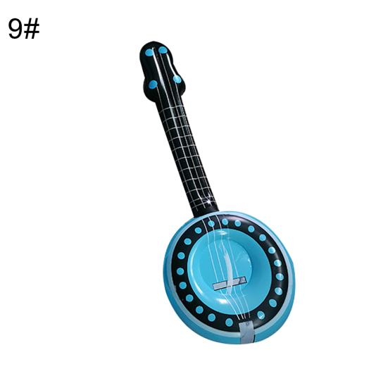 PVC Inflatable Guitar Microphone Lute Musical Instrument Kids Toy Party Props