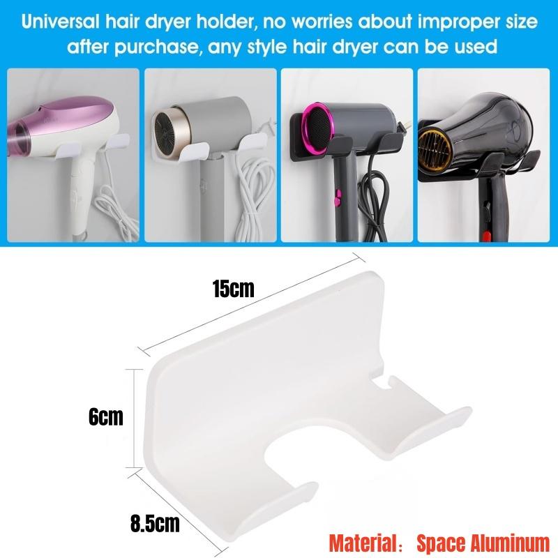 Hair Dryer Holder Wall Mounted Hair Straightener Stand hair dryer rack Bathroom Organizer Shelves Washroom Organization Shelves