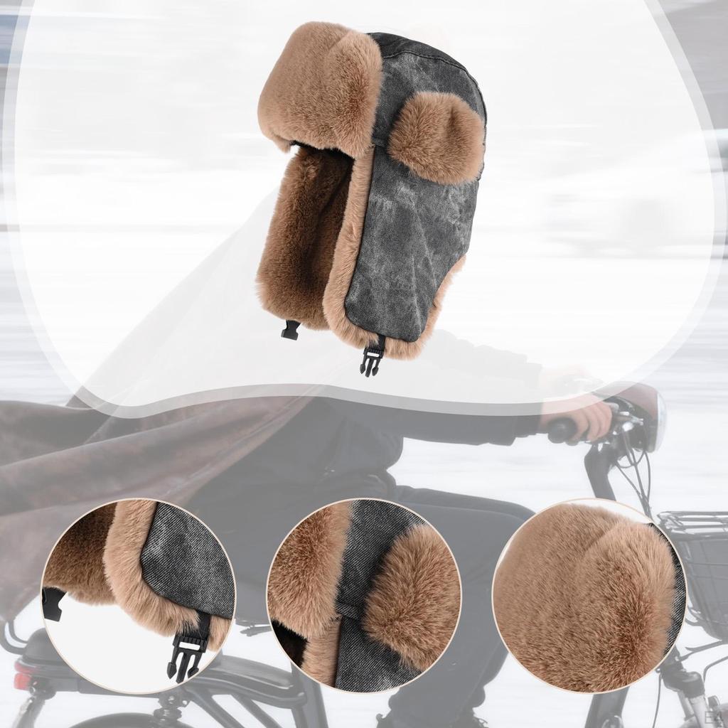 Winter Trapper Hat Cozy Cap for Skateboard Skating Ski Biking Cold Weather
