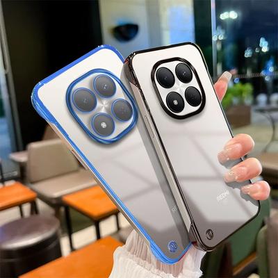 Galvanisiertes rahmenloses stoßfestes klares Gehäuse für POCO M8 M8Pro 5G Ultradünne harte PC-Handy-Rückabdeckung für Redmi Note 15 15Pro plus