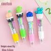 Cartoon Four-Color Ballpoint Pen - Cute Mini Oil Pen for Elementary Students, Learning Stationery, School Rewards, and Gifts